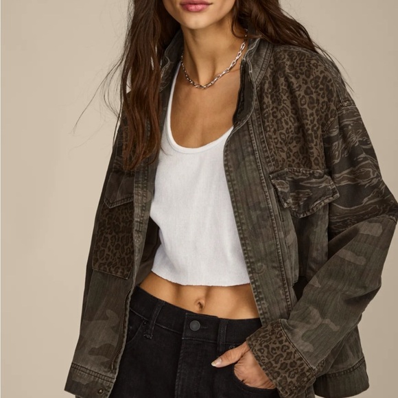 Lucky Brand Women's Gray Camo and Leopard Jacket - Picture 4 of 4